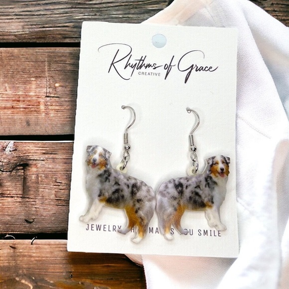 Aussie-tastic Dangle Earrings: Celebrate Your Love for Australian Shepherds! 🐶 - Picture 3 of 10